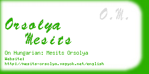 orsolya mesits business card